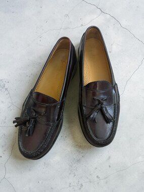 COLE HAAN Men’s Leather Tassle Loafers Shoes Size 8